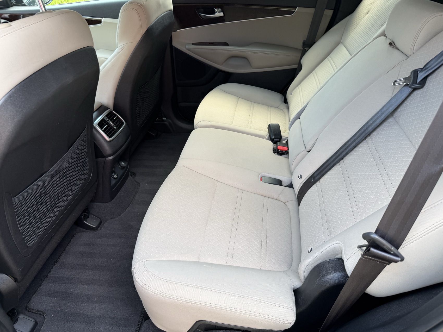 After: cream seats fully cleaned and stain-free by Prime Exotics Mobile Detailing